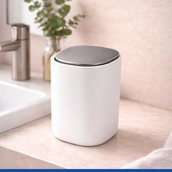 Coș de gunoi alb din plastic 1,5 l Frini – Wenko-image-4