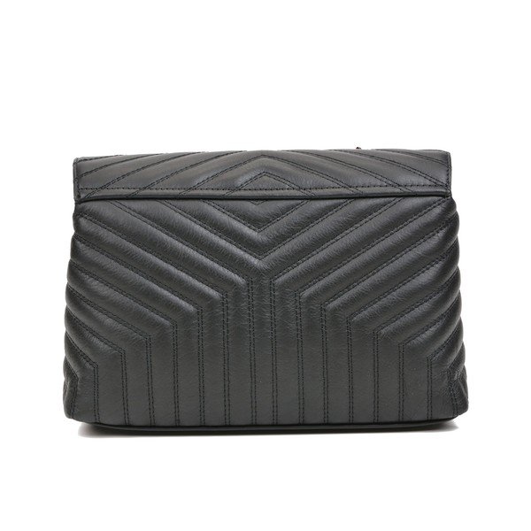 Geantă din piele Luisa Vannini Miraco, negru-image-3