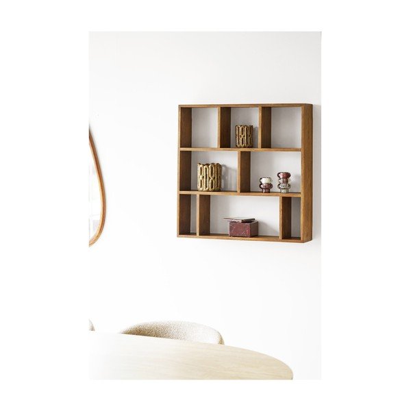 Raft maro închis etajat din lemn de stejar 70 cm Townsville – House Nordic-image-1