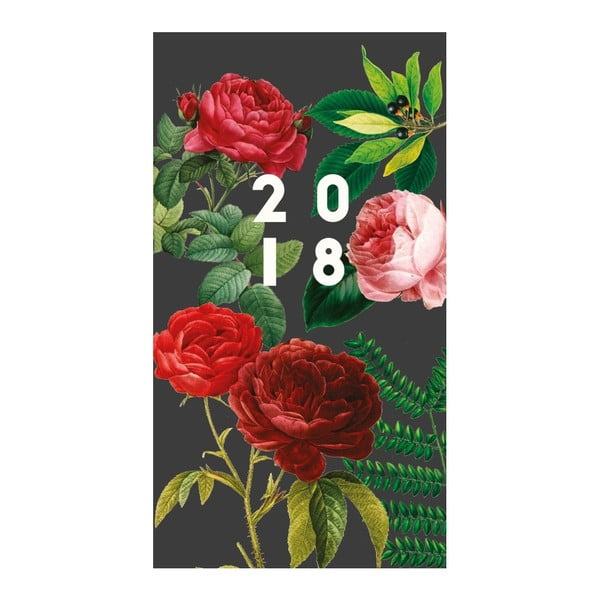 Calendar îngust pentru anul 2018 Portico Designs Roses, A5