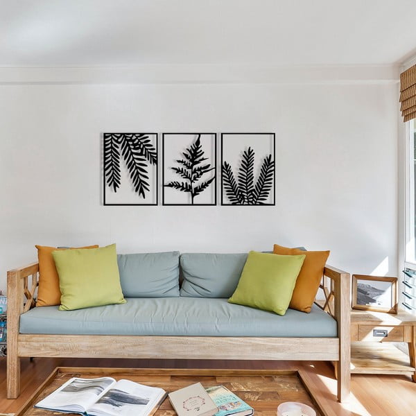 Decorațiuni de perete 3 buc. din metal 118x50 cm Yakomo – Wallity-image-4