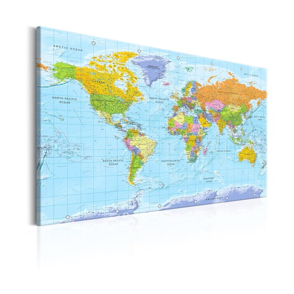 Avizier cu harta lumii Bimago Orbis Terrarum, 90 x 60 cm-image-2