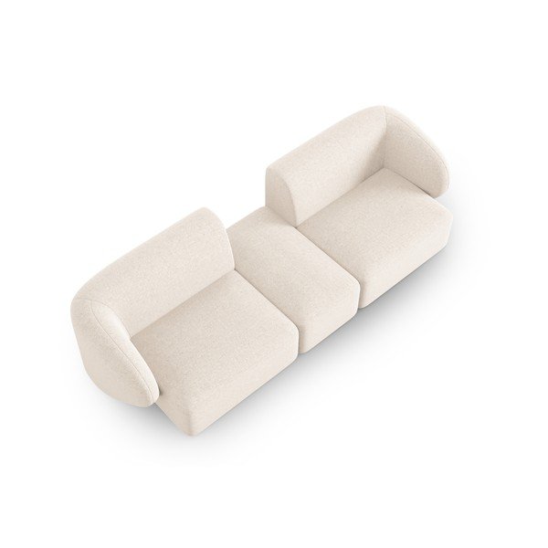 Canapea bej cu tapițerie din chenille 246 cm Paolo – Milo Casa-image-1