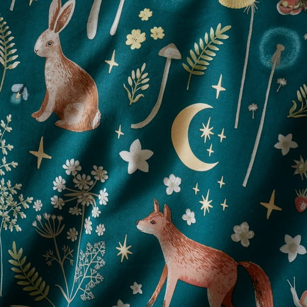 Lenjerie de pat verde-închis pentru pat dublu 200x200 cm Enchanted Twilight – Catherine Lansfield-image-4