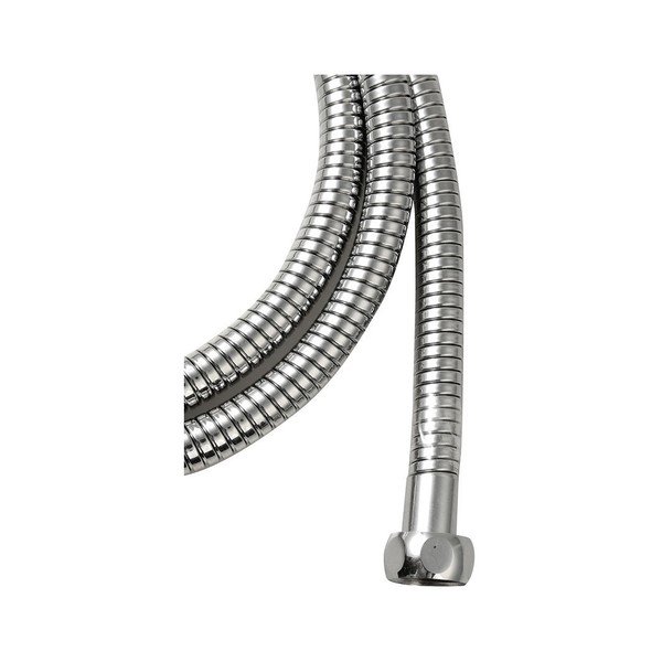 Furtun de duș argintiu lucios din oțel inoxidabil Lux – Sapho-image-2