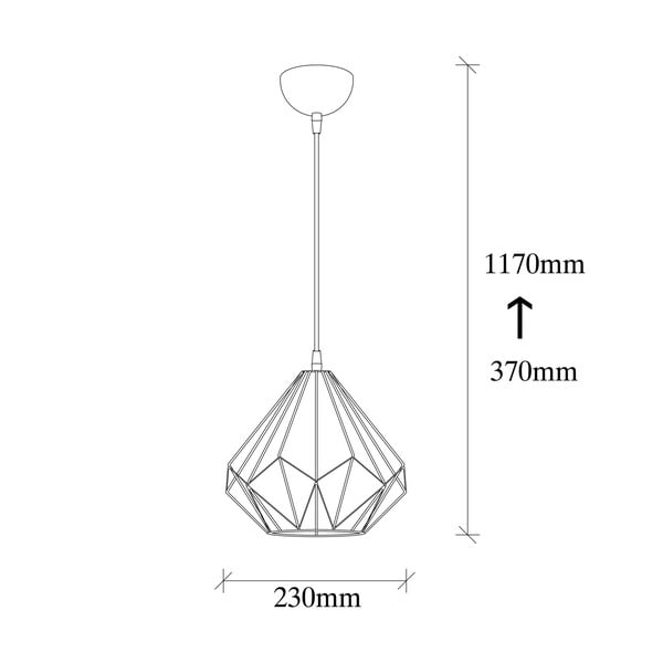 Lustră neagră ø 23 cm Diamond – Opviq lights-image-4