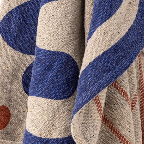 Pătură albastră 130x160 cm Eviaya – Bloomingville-image-4