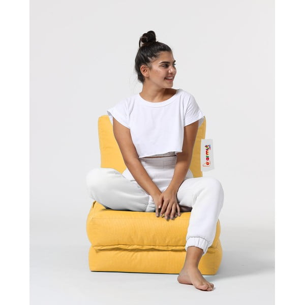 Fotoliu bean bag galben Siesta – Floriane Garden-image-1
