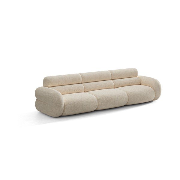 Canapea crem cu tapițerie din chenille 305 cm Neo – Micadoni 