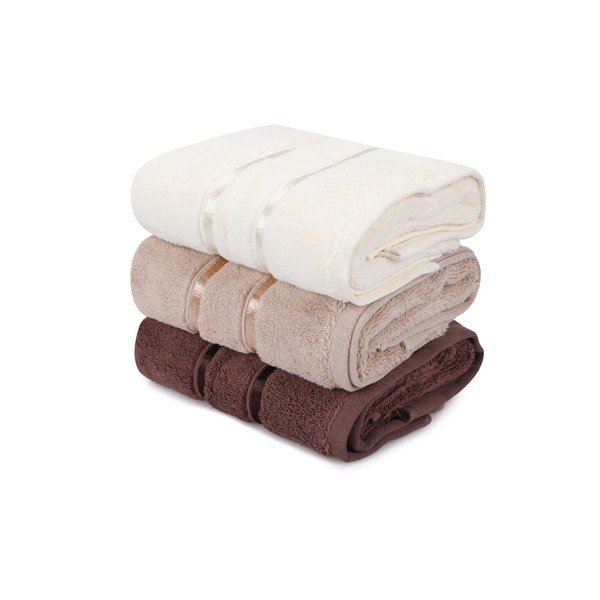 Set 3 prosoape din bumbac Hobby Dolec, 50 x 90 cm, maro-image-3