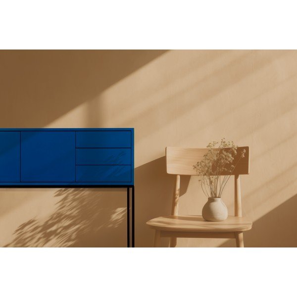 Comodă albastră joasă 113x88,5 cm Scott – Really Nice Things-image-4