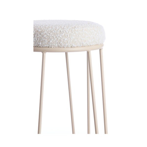 Scaun de bar crem tapițat (înălțime șezut 73 cm) Alice – Light & Living-image-2