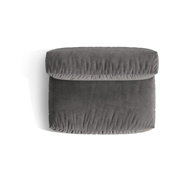 Modul pentru canapea modulară gri cu tapițerie din catifea (de mijloc) Martina – Micadoni -image-3