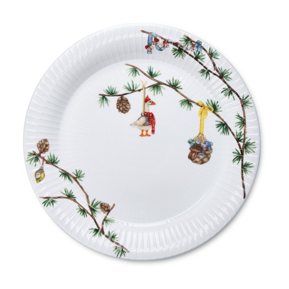Farfurie albă din porțelan ø 27 cm cu model de Crăciun Hammershøi Christmas – Kähler Design