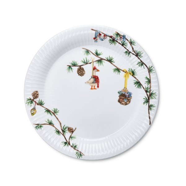 Farfurie albă din porțelan ø 27 cm  cu model de Crăciun Hammershøi Christmas – Kähler Design