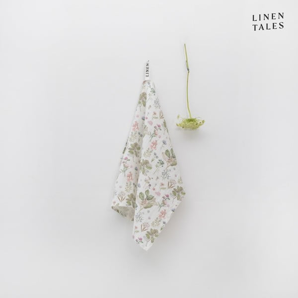 Prosop de vase din in 45x65 cm White Botany – Linen Tales