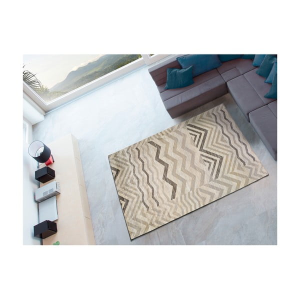 Covor din viscoză Universal Belga ZIg Zag, 70 x 110 cm, gri-image-2