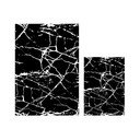 Covorașe de baie albe/negre 2 buc. 60x100 cm Cracks – Mila Home