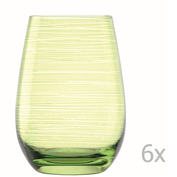 Set 6 pahare Stölzle Lausitz Twister, 465 ml, verde