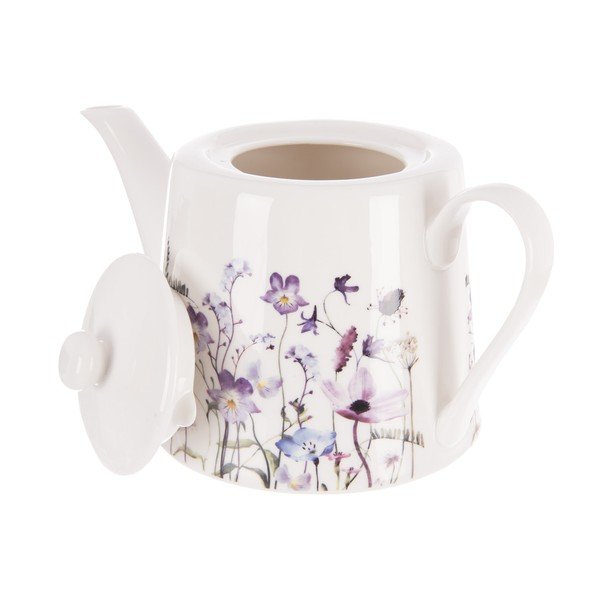 Ceainic alb-mov din porțelan 1 l Louka – Orion-image-2