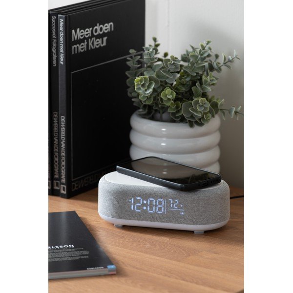 Ceas deșteptător digital cu încărcător wireless Vogue – Karlsson-image-1