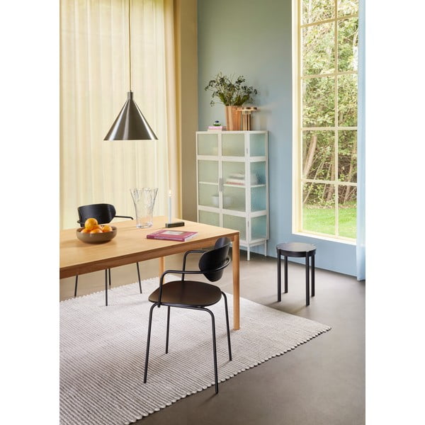 Masă de dining în culoare naturală cu aspect de lemn de stejar 100x200 cm Ground – Hübsch-image-1