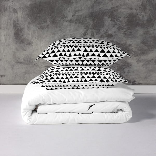 Husă din bumbac pentru pilotă Blanc Trip, 140 x 200 cm-image-3