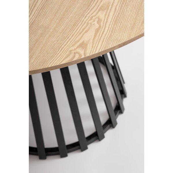 Masă de dining rotundă cu blat cu aspect de lemn de  frasin  ø 120 cm Cillian – Bizzotto-image-3