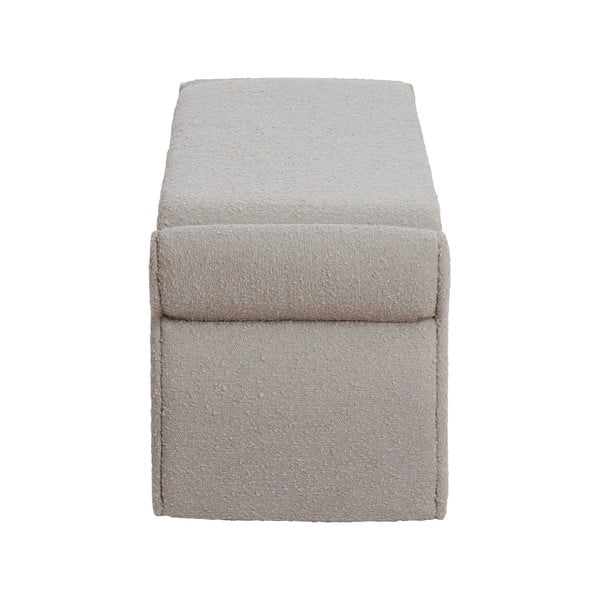 Bancă bej cu tapițerie din țesătură bouclé Nafya – Light & Living-image-3
