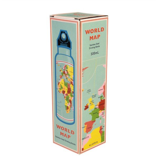 Sticlă de călătorie din inox Rex London World Map-image-3