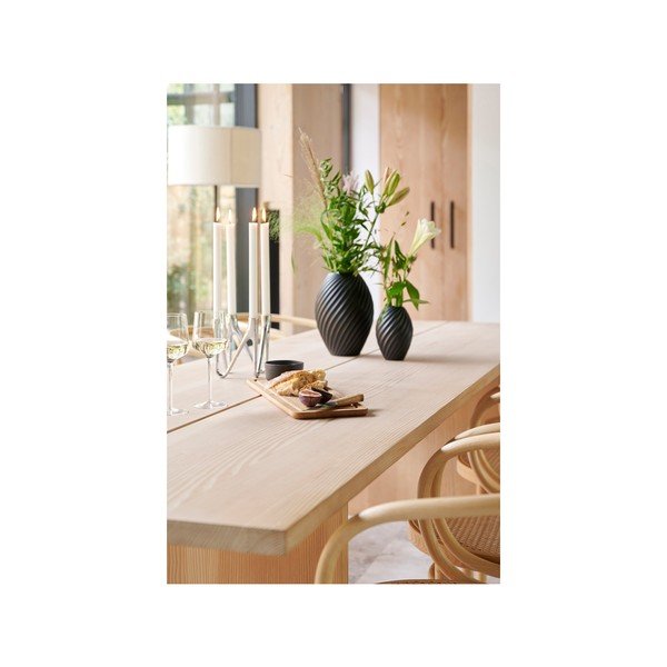 Vază din porțelan Morsø River, înălțime 16 cm, negru-image-1