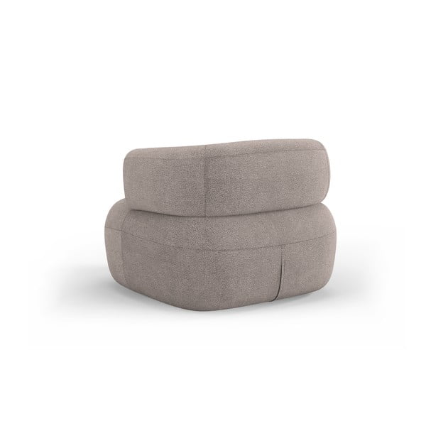 Fotoliu bej cu tapițerie din stofă bouclé Jenny – Micadoni Home-image-3