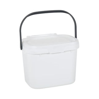 Recipient pentru deșeuri compostabile cu capac Addis, 24,5 x 18,5 x 19 cm, alb