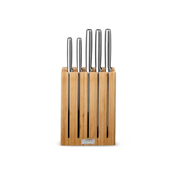 Set de cuțite cu suport din oțel inoxidabil 5 buc. Elevate Bamboo – Joseph Joseph