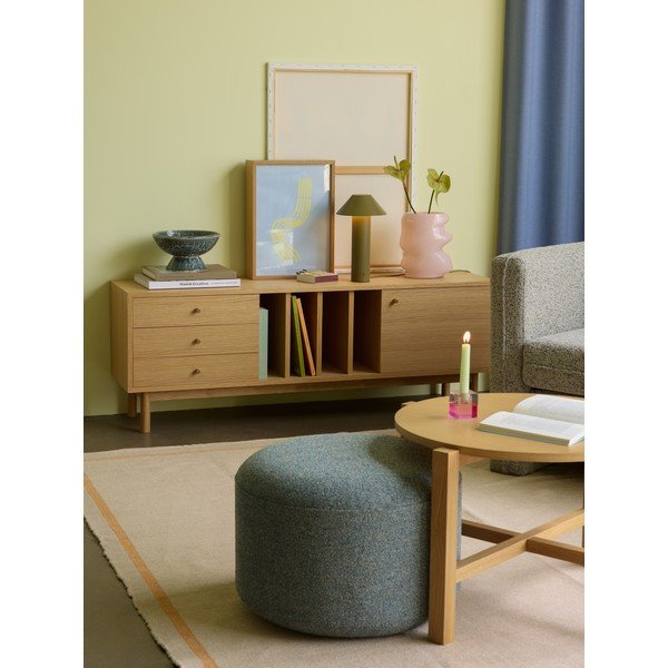 Comodă în culoare naturală cu aspect de lemn de stejar 140x50x37 cm Nobby – Hübsch-image-1