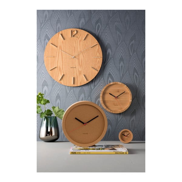 Ceas de perete din bambus Karlsson Tom, ⌀ 26 cm-image-2