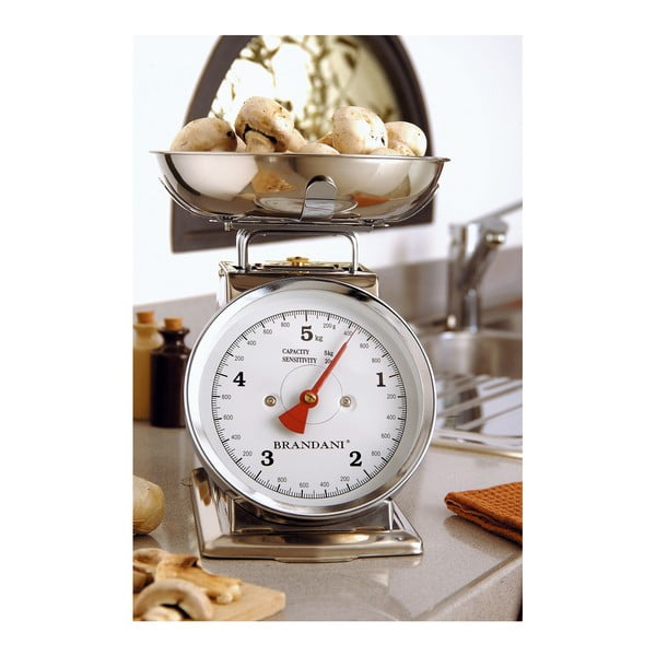 Cântar de bucătărie Brandani din oțel inoxidabil cu o capacitate de 5 kg-image-1