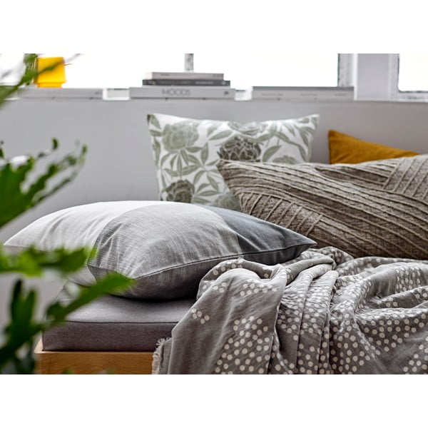 Pled din bumbac Södahl Maja, gri, 130 x 170 cm-image-1