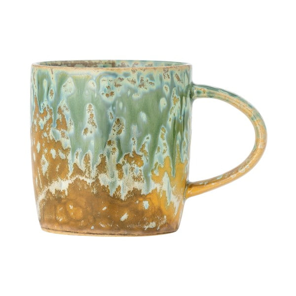 Ceașcă galbenă/verde-deschis din gresie 400 ml Milani – Bloomingville-image-4