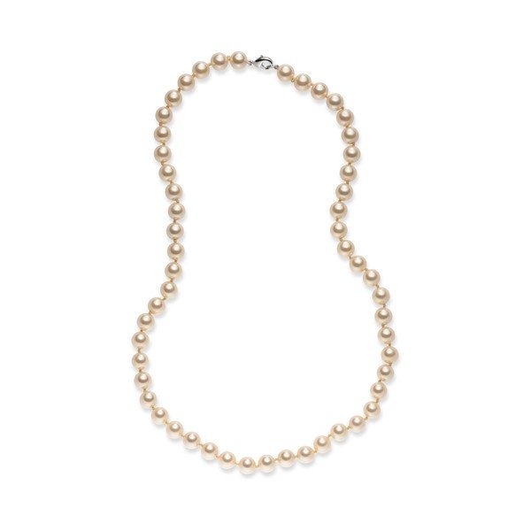 Colier cu perle galben deschis Pearls Of London Mystic, lungime 50 cm-image-1