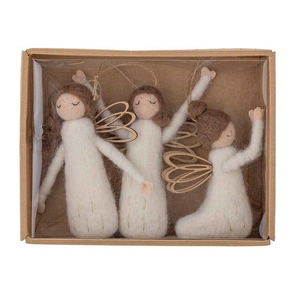 Ornamente de Crăciun 3 buc. din lână 13 cm Pavla – Bloomingville-image-3