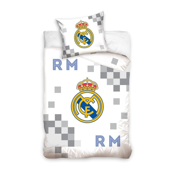 Lenjerie de pat din bumbac pentru copii CARBOTEX Real Madrid I, 160 x 200 cm