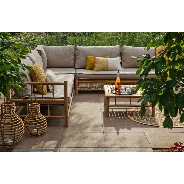 Set mobilier din lemn de bambus pentru grădină Exotan, de colț-image-2