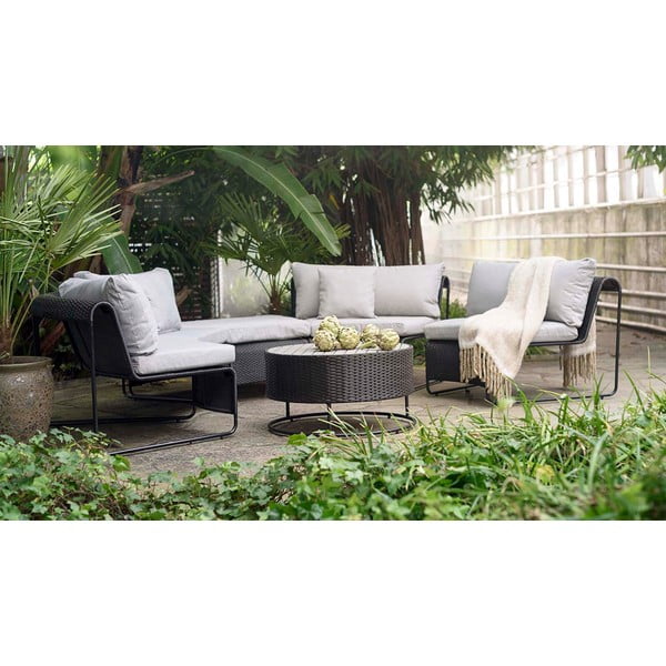 Set mobilier de grădină gri pentru 5 persoane Rindal - Bonami Selection-image-1