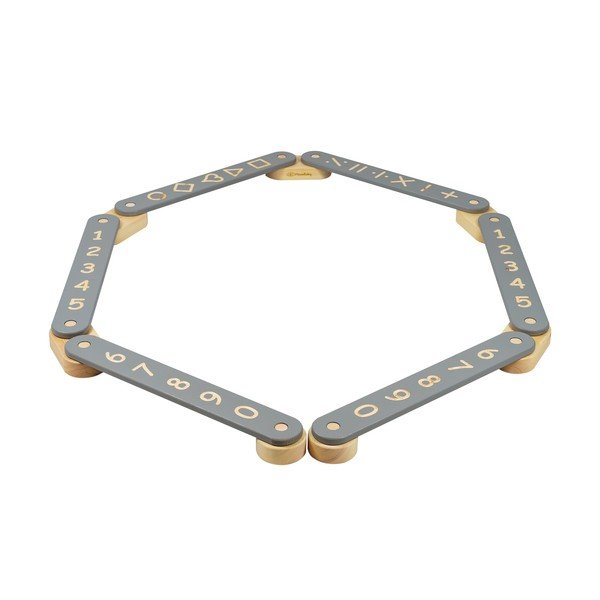 Cale senzorială gri din lemn de pin 10x408x5 cm Montessori – Meowbaby