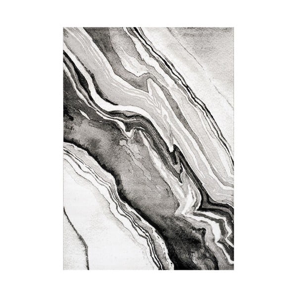 Covor Webtappeti Manhattan Empire, 160 x 230 cm, gri-negru