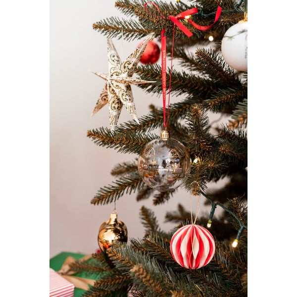 Set 3 globulețe aurii din sticlă pentru Crăciun în formă de inimă Ego Dekor-image-1