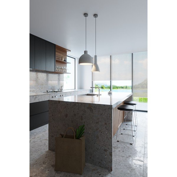 Lustră gri deschis cu abajur din beton ø 17 cm Mattia – Sollux-image-3