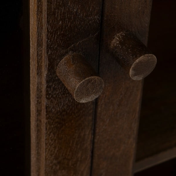 Vitrină maro din lemn de mango 80x100x40 cm Ravi – Ixia-image-4