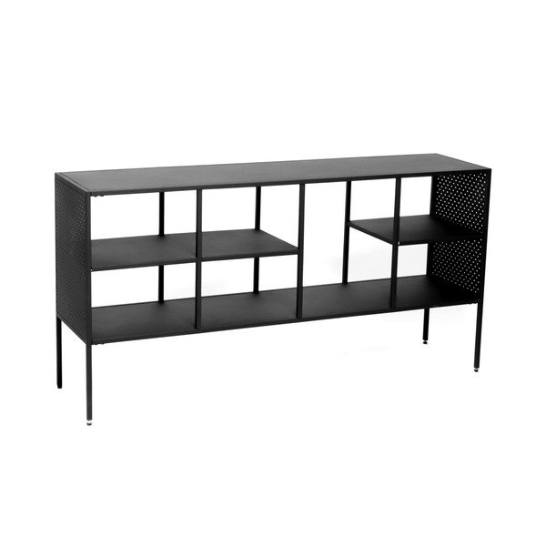 Raft metalic Canett Brooks, lățime 140 cm, negru-image-2